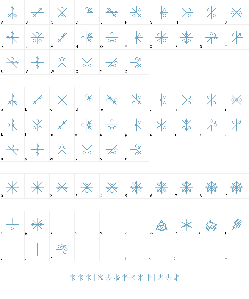 PHOENIX GLYPH Font Character